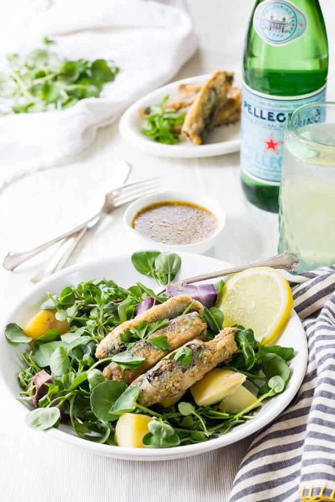 Pan Fried Sardine Superfood Salad Wicked Spatula