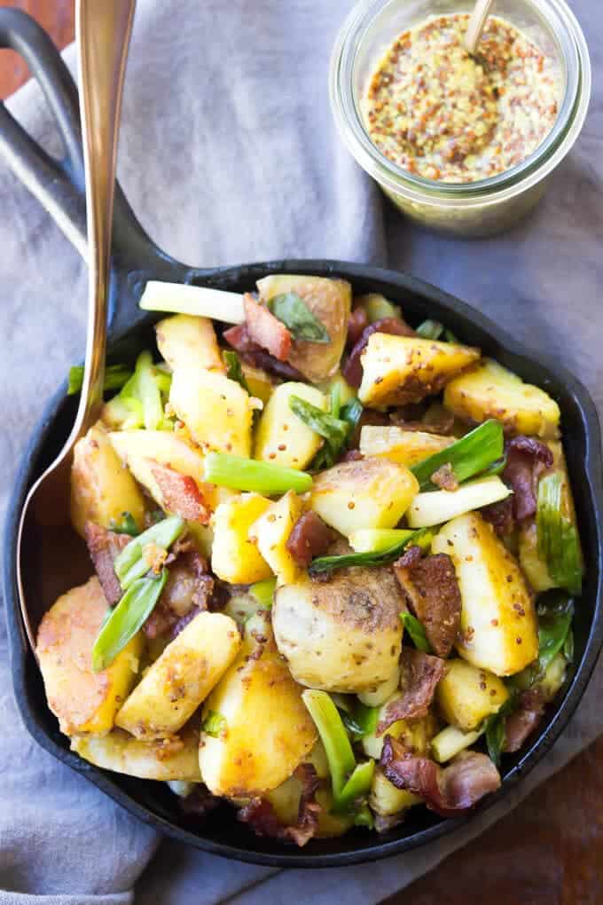 German Pan Fried Potatoes with Bacon! - Wicked Spatula