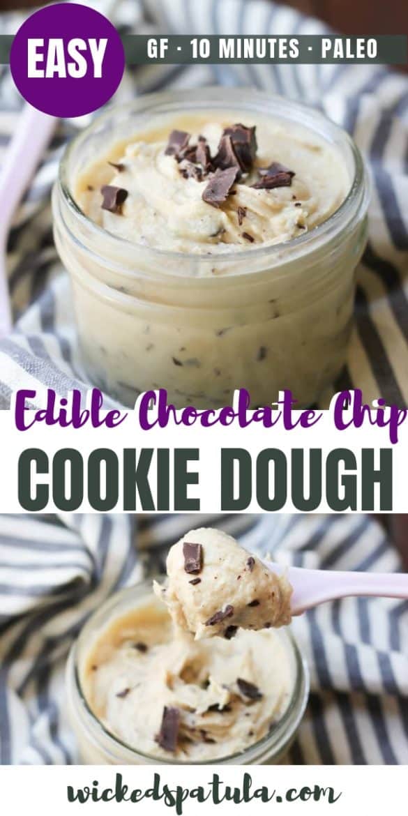 Paleo Edible Chocolate Chip Cookie Dough Recipe Wicked Spatula