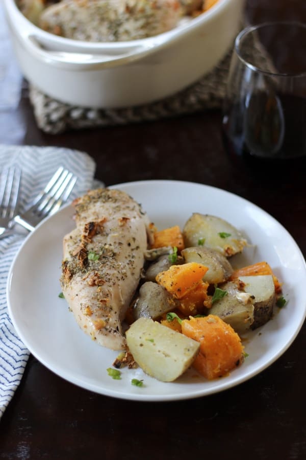 Roasted Chicken with Potatoes and Butternut Squash Recipe