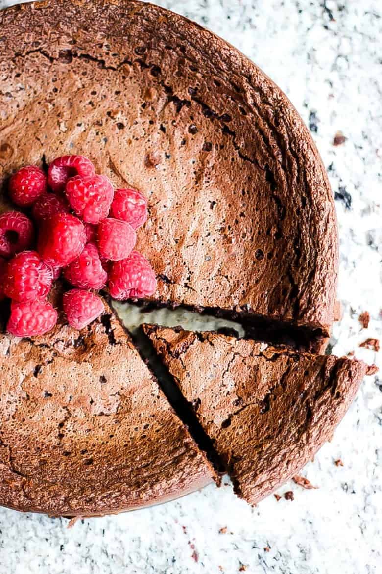 Flourless Chocolate Torte with Raspberry Sauce Recipe - Wicked Spatula