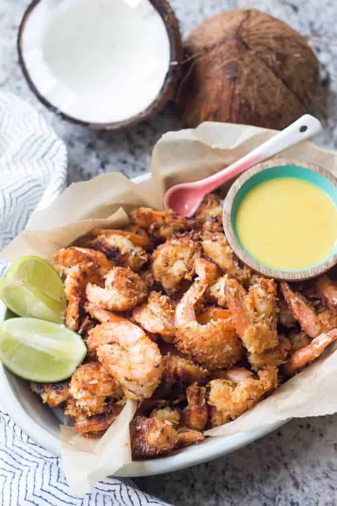 Paleo Coconut Shrimp - Wicked Spatula