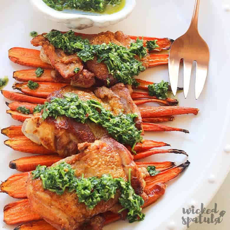 Chimichurri Chicken Asparagus Skillet - Nourish and Fete