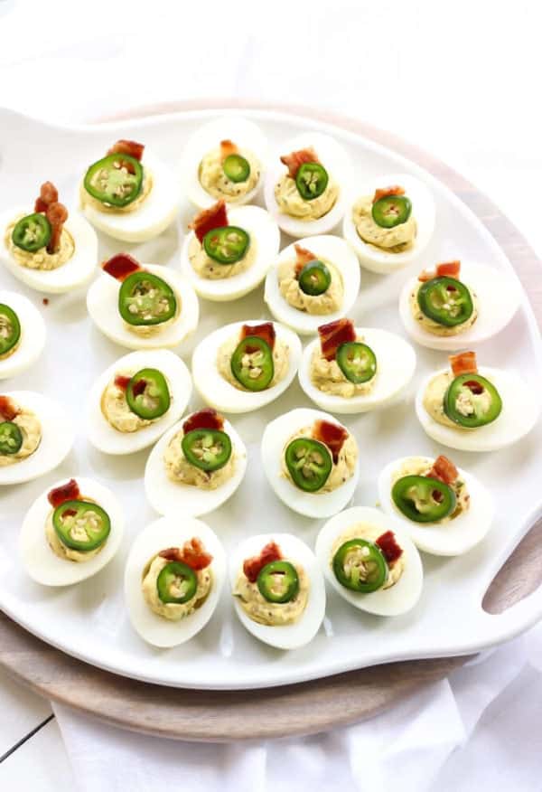 Spicy Bacon Jalapeno Deviled Eggs Recipe | Wicked Spatula