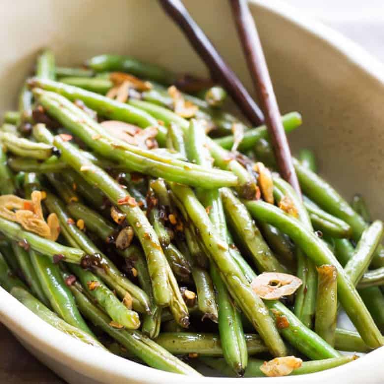 Easy Spicy Asian Green Beans Recipe | Wicked Spatula