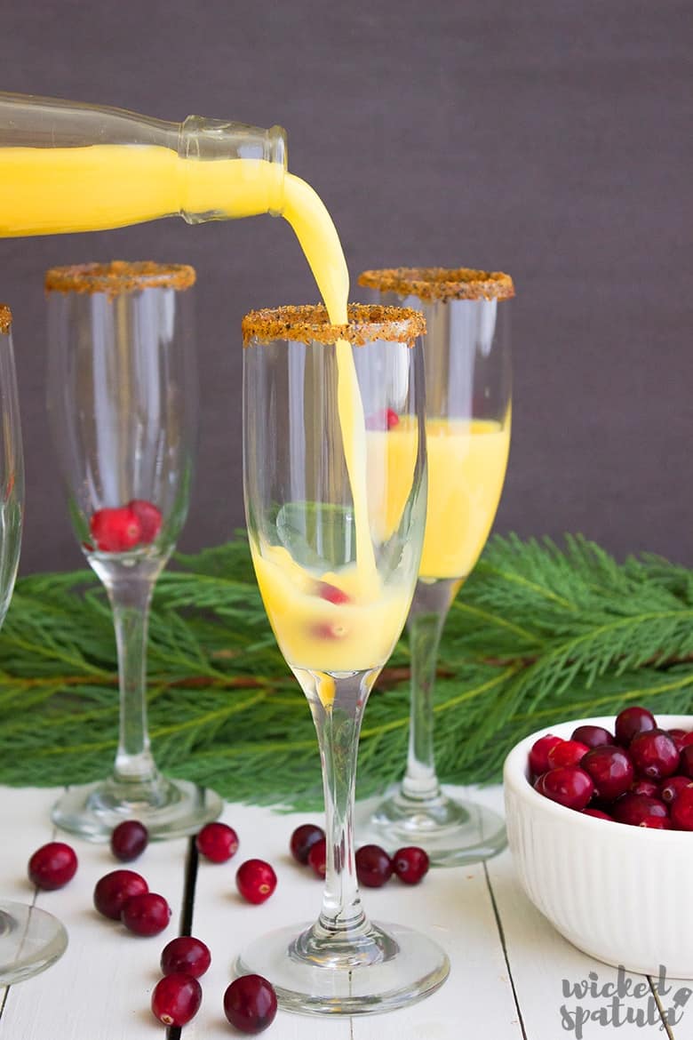 Set Up a Mimosa Bar for the Holidays + Sugared Cranberries Recipe