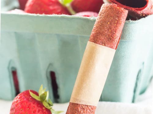 Fruit Roll Ups (strawberry & pineapple fruit leather recipe)