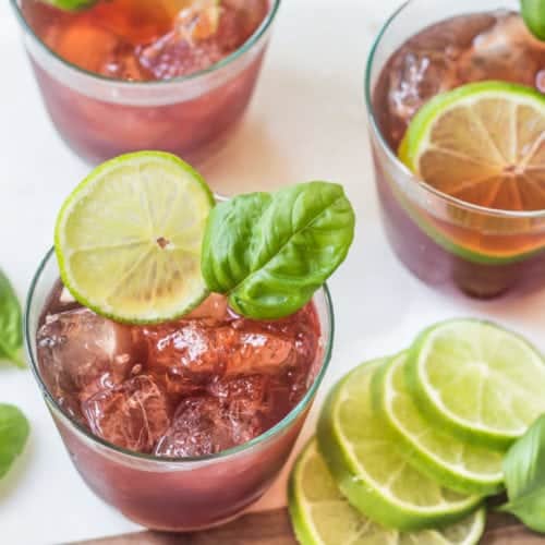 Black Cherry Basil Mocktail