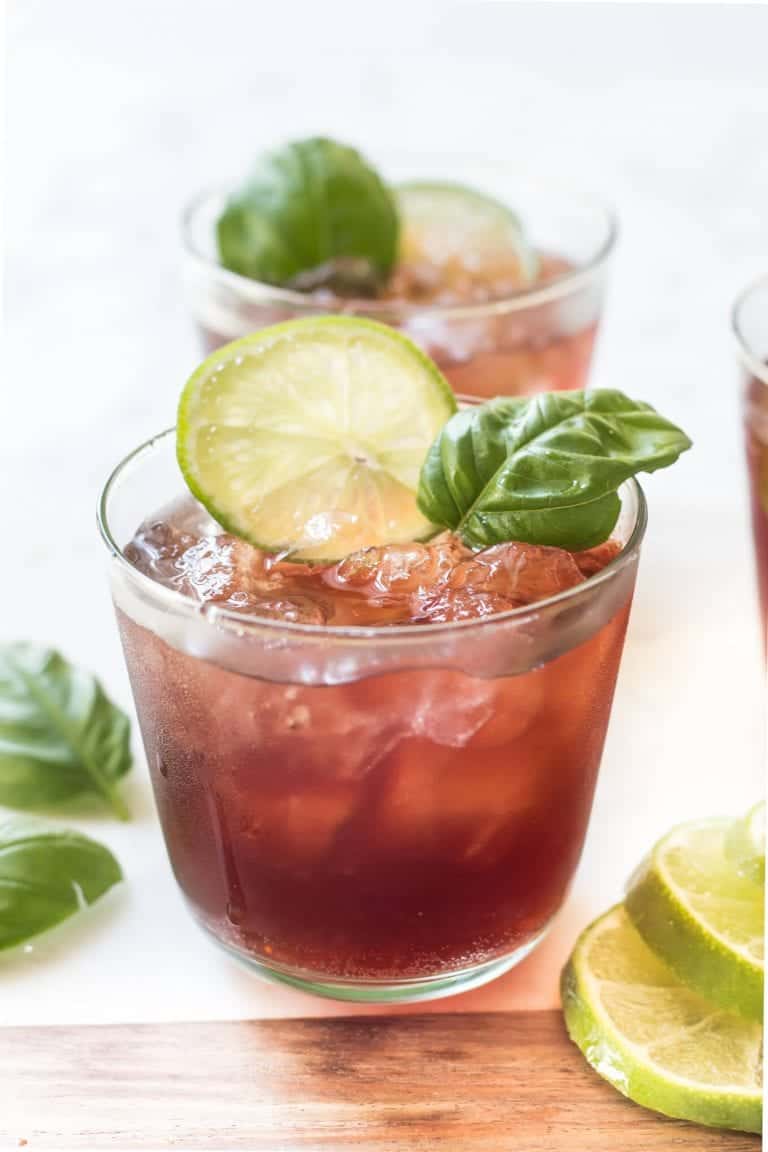 Black Cherry Basil Mocktail Recipe - Wicked Spatula