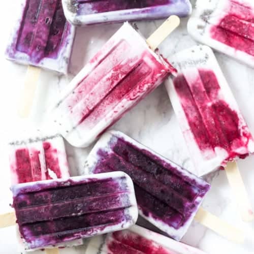 Roasted Fruit + Chia Seed Popsicles Recipe (Dairy-Free + Paleo)