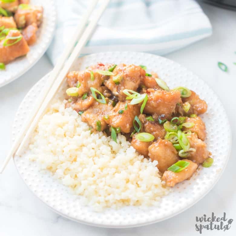 Crock Pot Paleo Healthy General Tso Chicken Recipe | Wicked Spatula