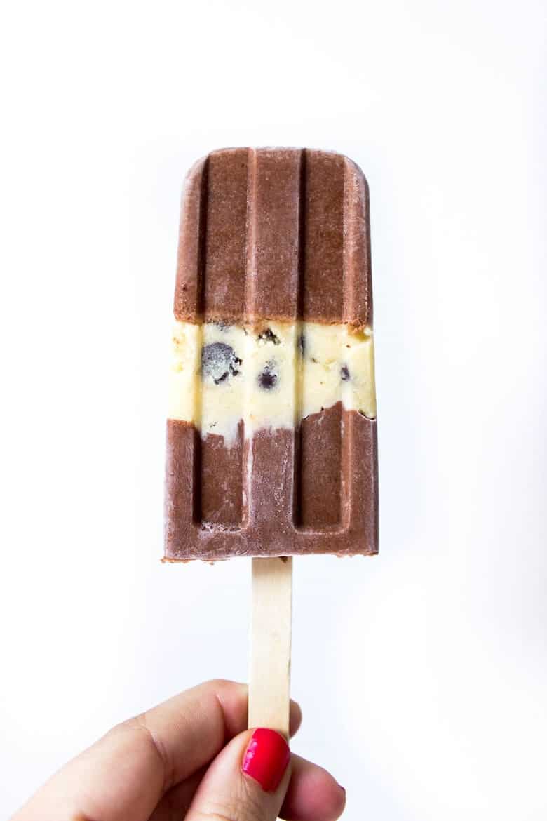 Paleo Cookie Dough Fudgesicles - Wicked Spatula