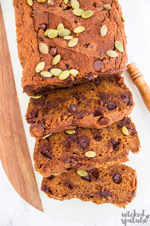 Chocolate Chip Vegan Paleo Pumpkin Bread Recipe | Wicked Spatula