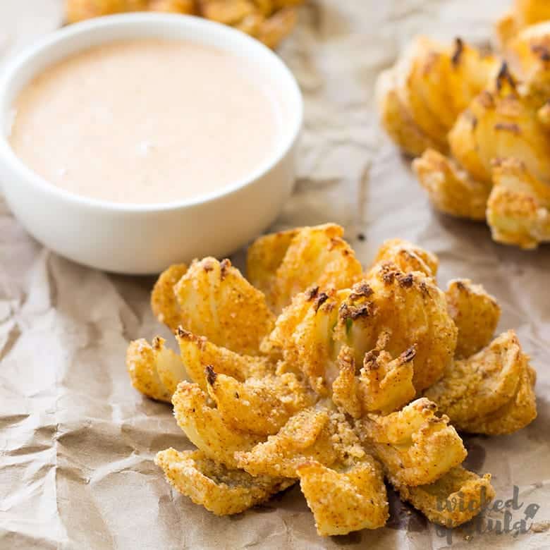 Easy Baked Blooming Onion Recipe Wicked Spatula