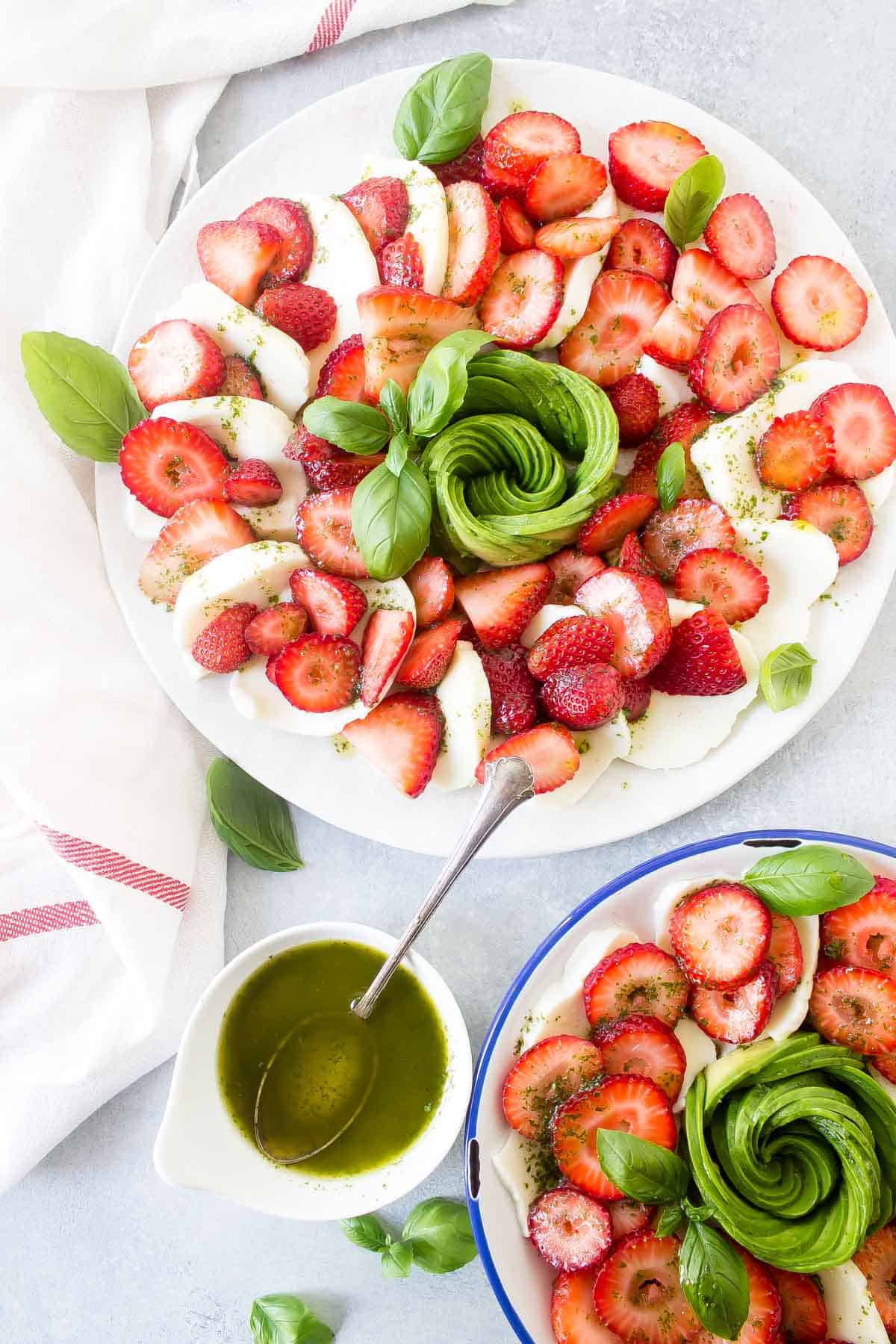 Strawberry Avocado Caprese Salad  Wicked Spatula