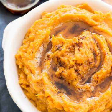 EASY Cinnamon Mashed Sweet Potatoes Recipe (Paleo) | Wicked Spatula