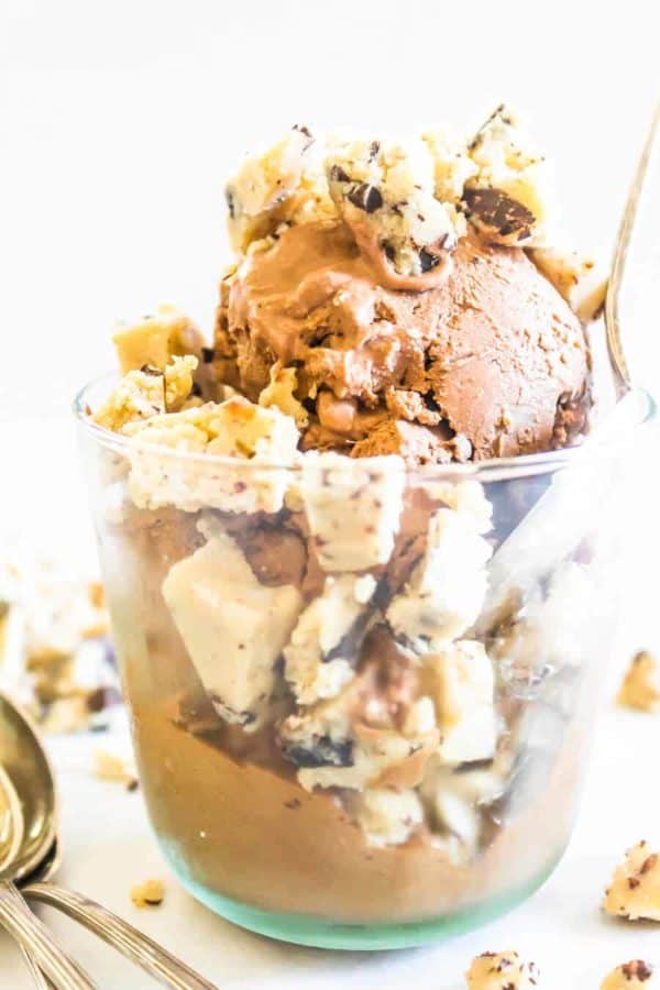 Keto Cookie Dough Blizzard (great low-carb ice cream) - Wicked Spatula