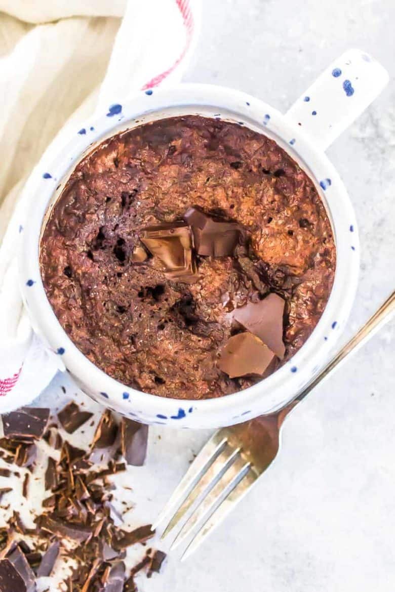 Almond Flour Paleo Chocolate Mug Cake Recipe | Wicked Spatula