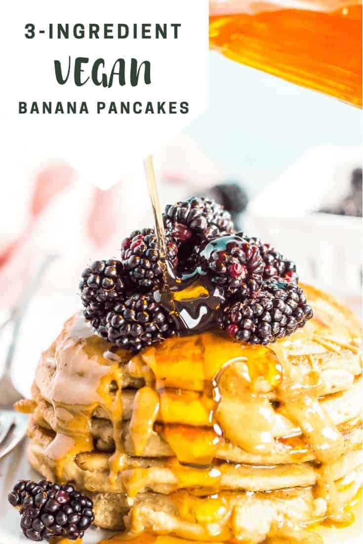 3-Ingredient Vegan Banana Pancakes - Wicked Spatula