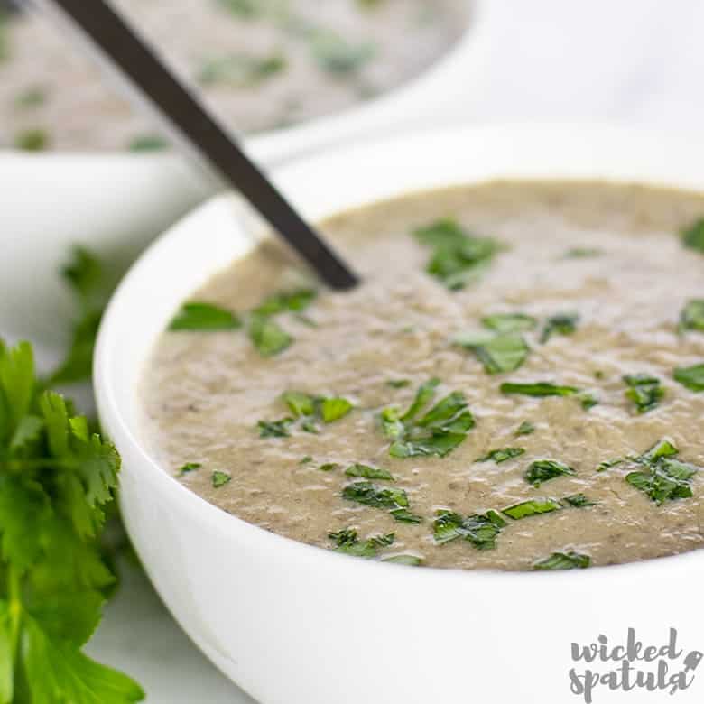 15 minute creamy mushroom blender soup (vegan paleo) - Luvele US