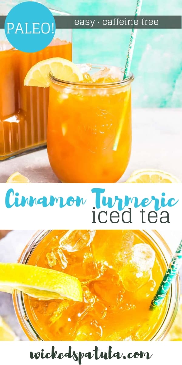 Cinnamon Turmeric Iced Tea - Pinterest image
