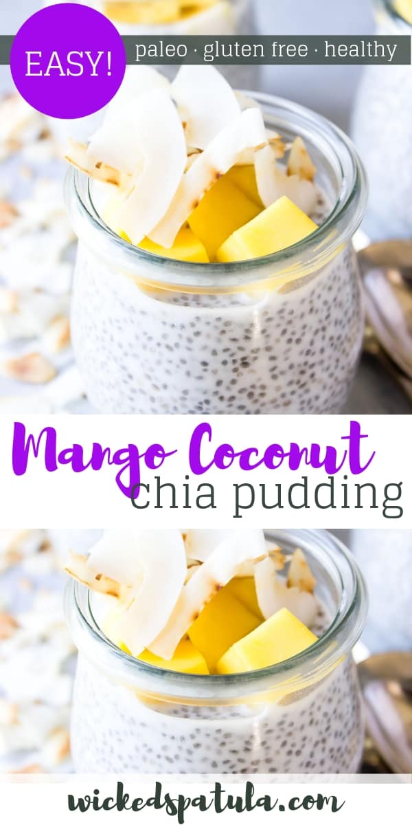 Mango Coconut Chia Pudding Recipe | Wicked Spatula