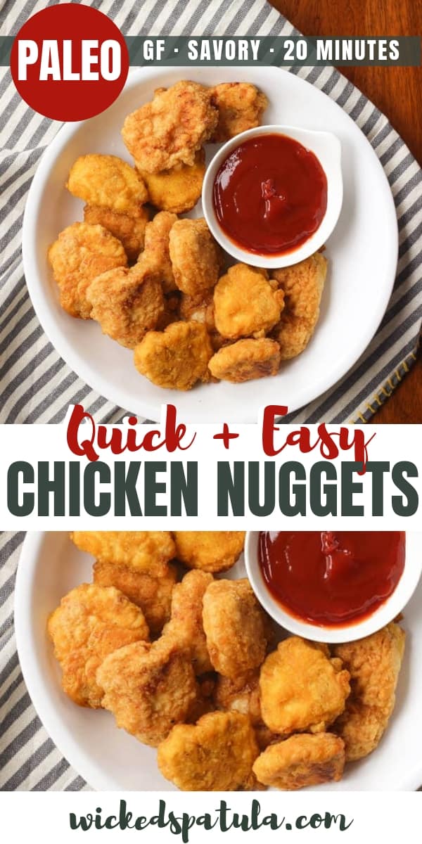 Quick and Easy Paleo Chicken Nuggets - Pinterest image