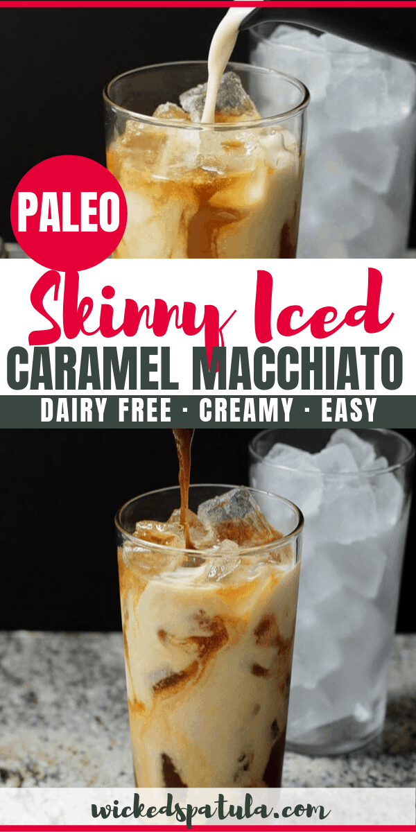 iced skinny caramel macchiato with almond milk calories